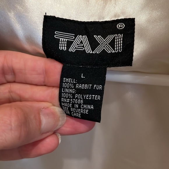 Coat/ Jacket Rabbit fur lined size Large but fits S& M in excellent condition - Picture 4 of 5